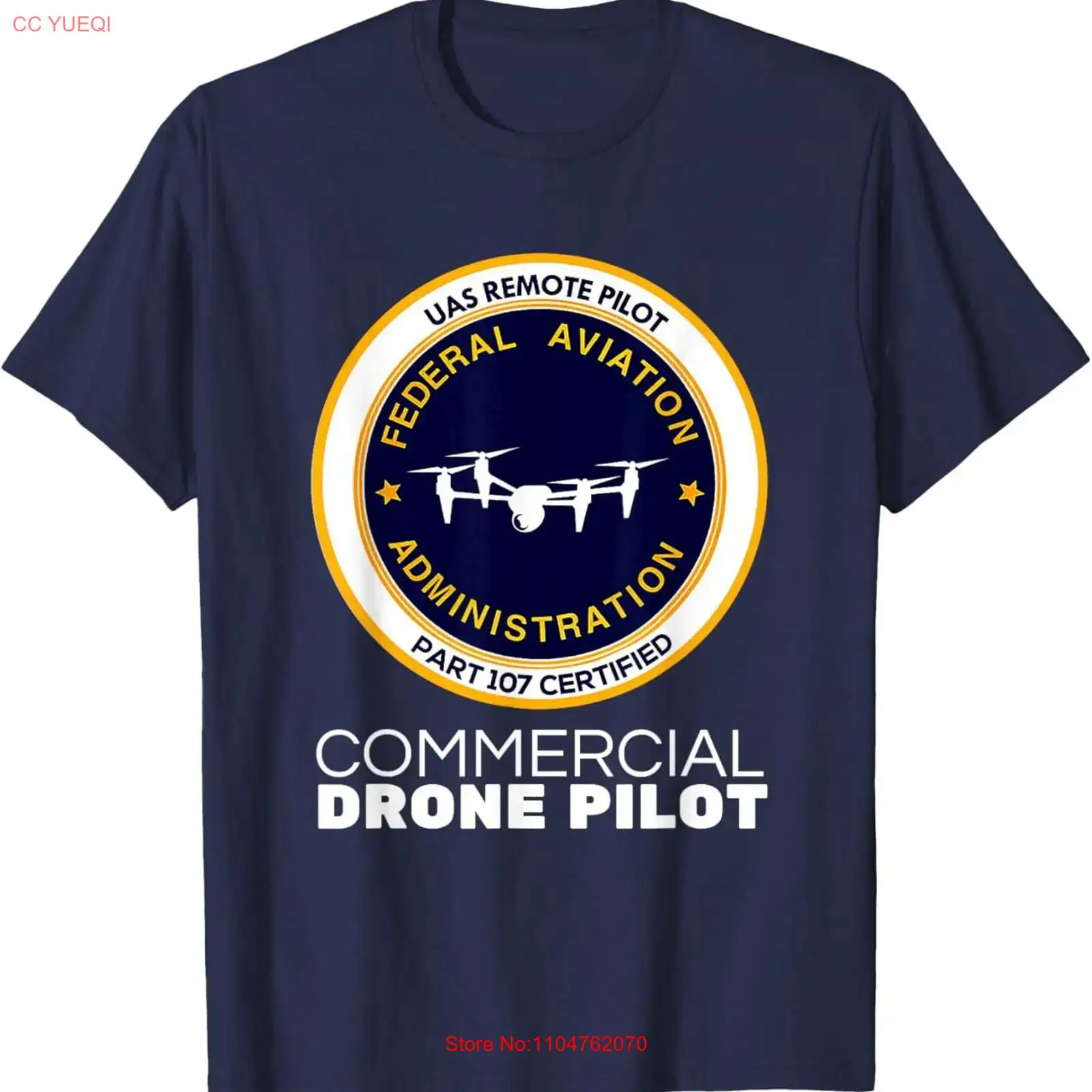 Commercial Printing & Graphics - FAA Ticari Drone Pilot Tişörtü vintage