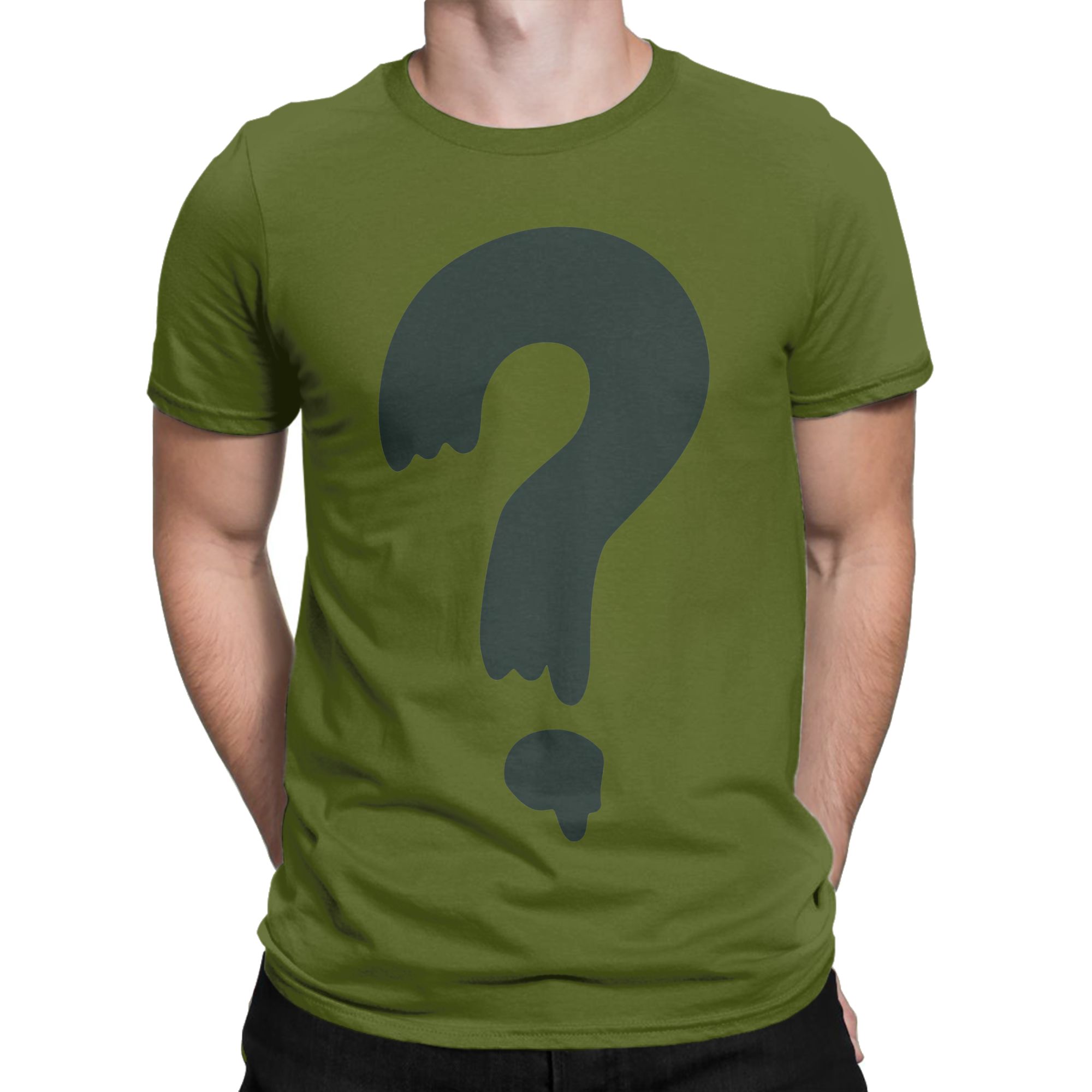 Direct To Garment Ink - Fun Gravitys-Falls Soos Yeşil Soru İşareti