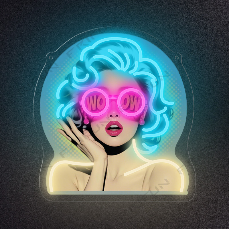Commercial Uv Printing - WOW Curl Girl Neon Tabela UV