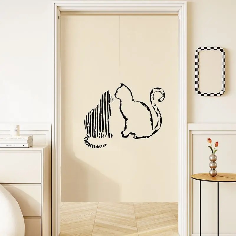 VIKAMA Minimal Line Cat Noren  - Commercial Printing Rates incelemesi ve fiyatı