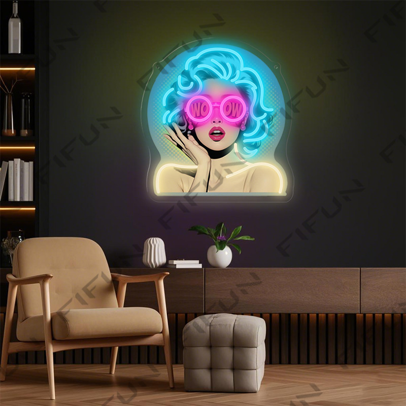 WOW Curl Girl Neon Tabela UV B - Commercial Uv Printing incelemesi ve fiyatı