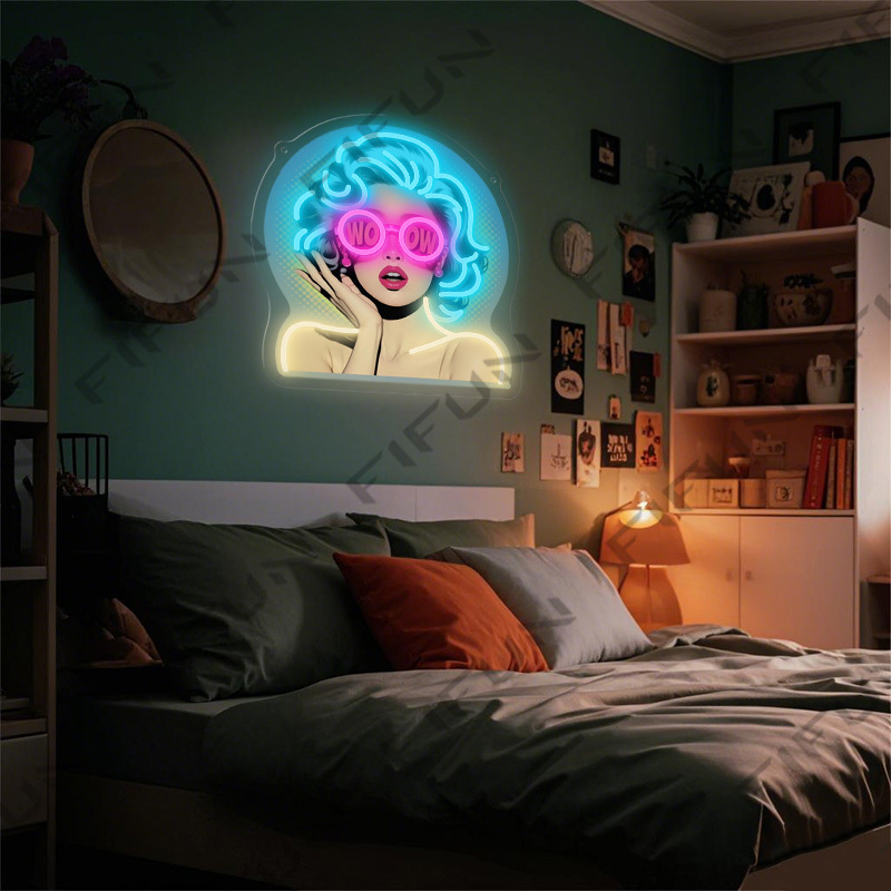 WOW Curl Girl Neon Tabela UV B - Commercial Uv Printing incelemesi ve fiyatı